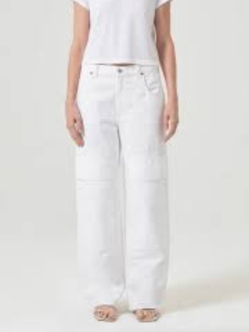 AGOLDE Tanis Utility Jeans Milkshake White Size 25 NWT